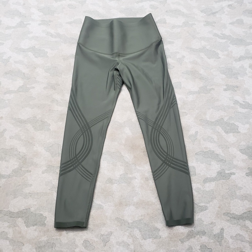 Fanka Leggings Womens 24 Green Pull On Body Sculpt Gym Fitness Yoga